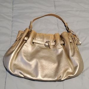 Silvery gold shoulder bag